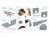 Quinta Studio QD32182 Nieuport XI 3D-Printed & coloured Interior on decal paper (CSM) 1/32
